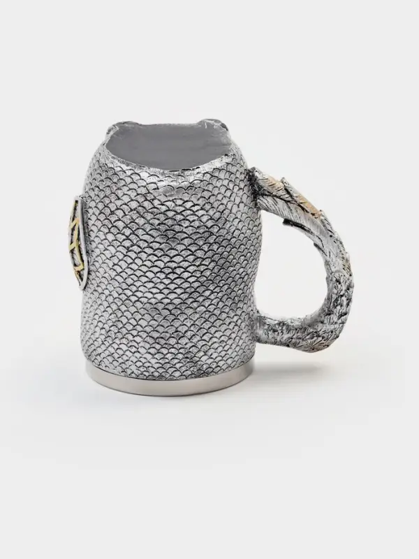 Кружка средневековая &laquo;Сова&raquo;, 400 мл, 14.5&times;10&times;11.5 см, нержавеющая сталь, серебристая