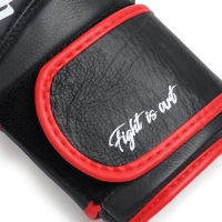 Боксерские перчатки FIGHT EMPIRE, ART, натуральная кожа, чёрные, размер 12 oz