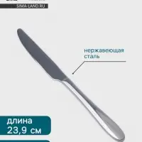 Нож столовый Hanna Kn&ouml;vell Svartan, 23.9 см, толщина 3 мм, нержавеющая сталь, серебристый