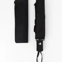 Зонт автоматический &laquo;Шёпот&raquo;, 3 сложения, 8 спиц, R=48/55 см, d=96 см, чёрный