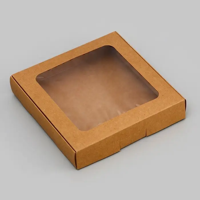 Коробка самосборная, крафт, 16×16×3 см Коробка самосборная, крафт, 16×16×3 см