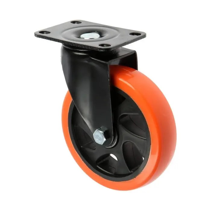 Колесо мебельное CAPPIO, d=125 мм, поворотное, покрытие PVC