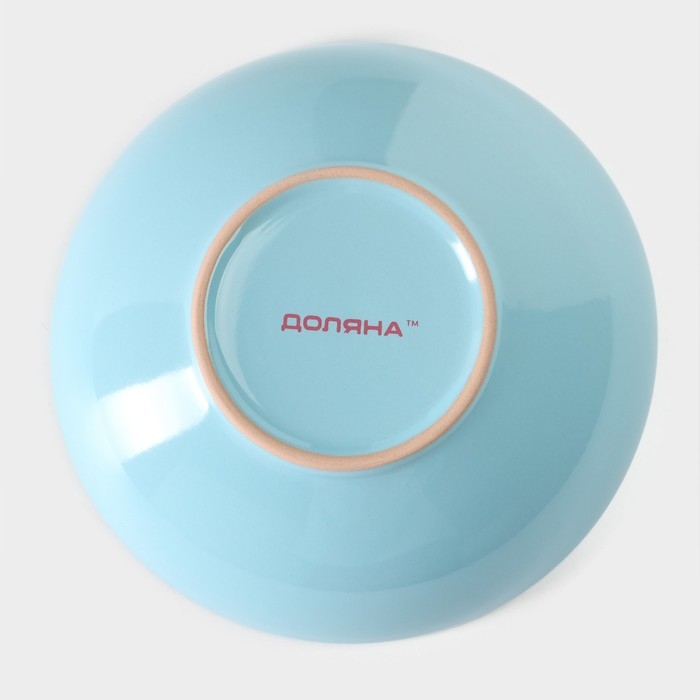 Миска керамическая Доляна «Пастель», 700 мл, d=18 см, цвет голубой