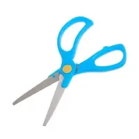 Ножницы 13 см, пластиковые ручки, закругленные концы, блистер, в картонной коробке, корпус МИКС