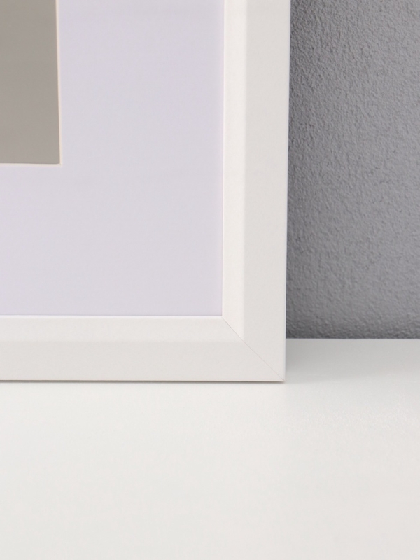 Фоторамка МДФ Фоторамка МДФ "Anna" 40х50 см, с паспарту (30х40 см), белый (пластиковый экран)