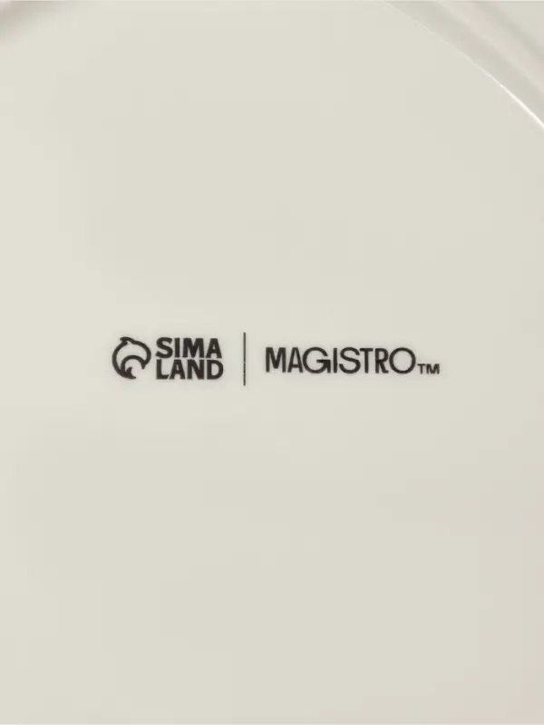 Блюда для подачи Magistro &laquo;Церера&raquo;, набор 2 шт., 18&times;16&times;1.5 см, фарфор, белые