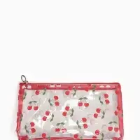 Косметичка ПВХ Вишня 25*5*15, отд на молнии,  прозрачный