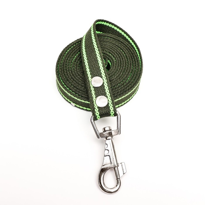 Поводок брезентовый, 2,7 м х 2,5 см, хаки/зелёный Поводок брезентовый, 2,7 м х 2,5 см, хаки/зелёный