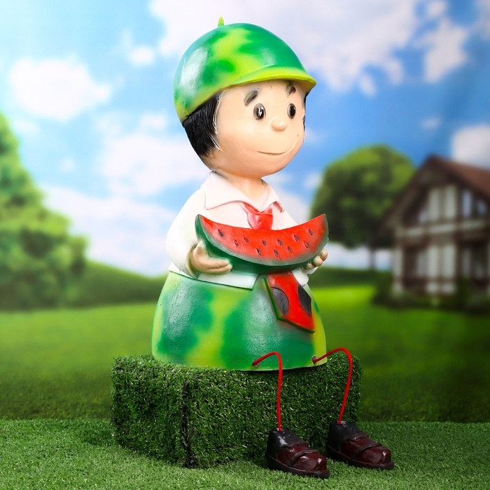 Садовая фигура Садовая фигура "Гном арбуз" 21х21х40см