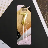 Свеча для торта, цифра &laquo;7&raquo;, 11.5&times;2.3 см