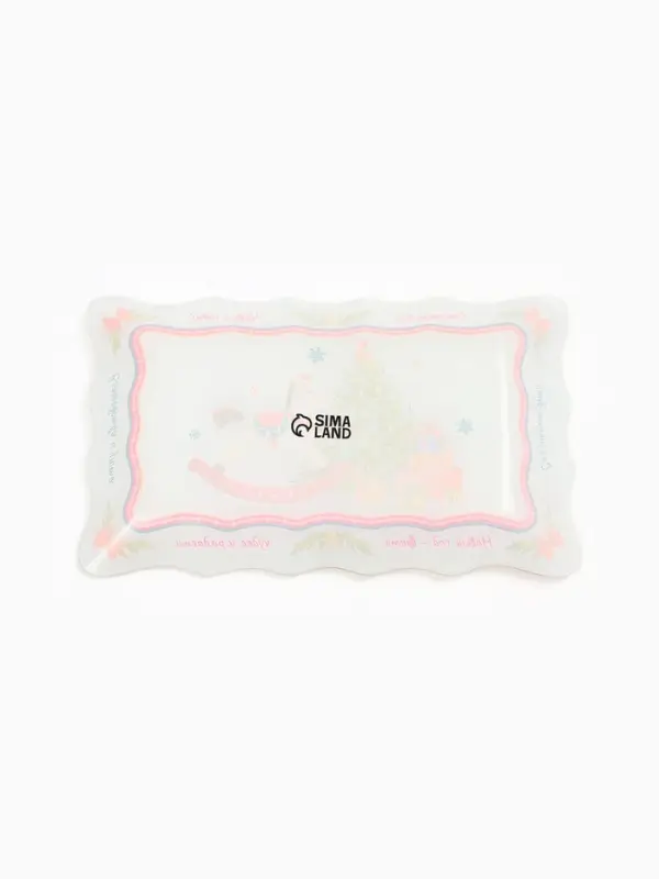 Блюдо Блюдо "Счастливого нового года", 24,6х14,7 см