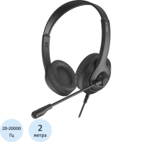 Гарнитура A4Tech Fstyler FH100 черный 2м накладные (FH100 (STONE BLACK))