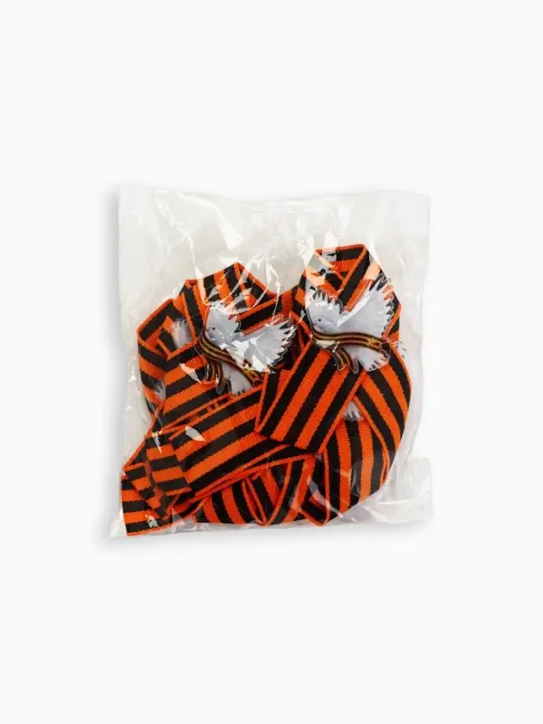 Значок на 9 мая с георгиевской лентой &laquo;Голубь мира&raquo;, набор 10 шт.