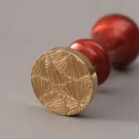 Печать для сургуча с пластиковой ручкой &laquo;Цветок веер&raquo;, 6.3&times;2.5&times;2.5 см