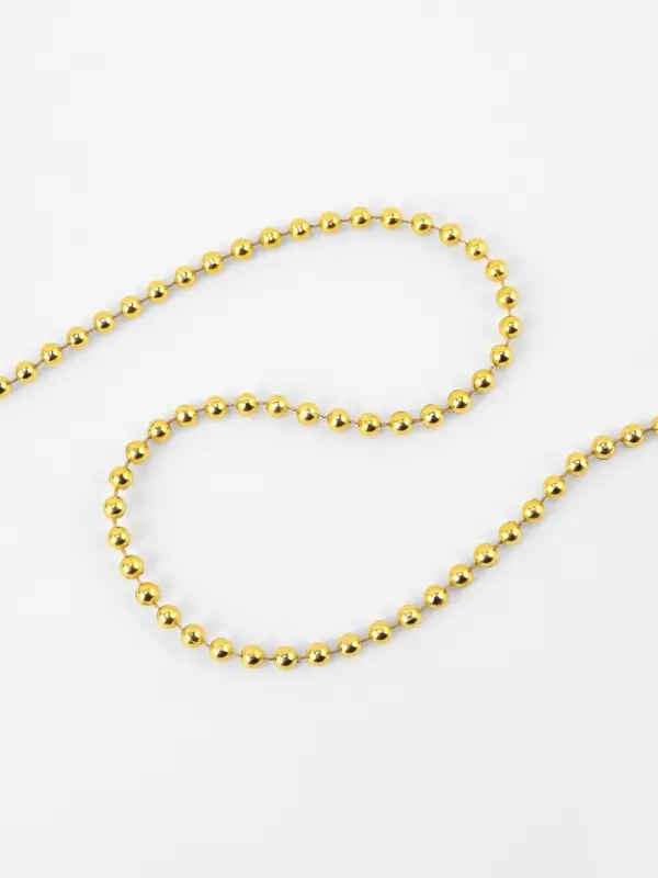 Бусы на нитях, 4 мм, 9&plusmn;1 м, цвет золотой