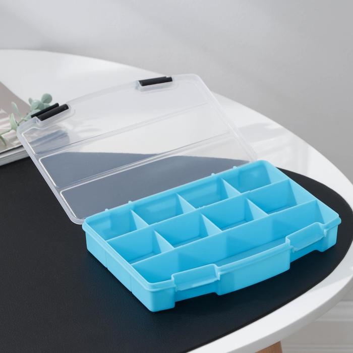 Органайзер пластиковый для хранения, 9 отделений, 19×13×3 см, цвет МИКС