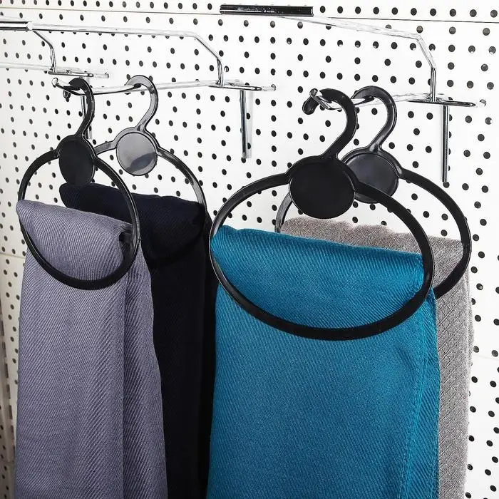 Вешалка для шарфов и платков, овал 13.5×13.5 см, (фасовка 10 шт.) чёрный Вешалка для шарфов и платков, овал 13.5×13.5 см, (фасовка 10 шт.) чёрный