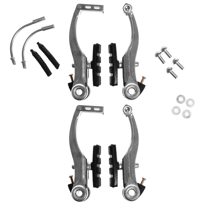 Комплект тормозов Dream Bike, V-brake, алюминий, рамки 110 мм, колодки 60 мм, цвет серебристый Комплект тормозов Dream Bike, V-brake, алюминий, рамки 110 мм, колодки 60 мм, цвет серебристый