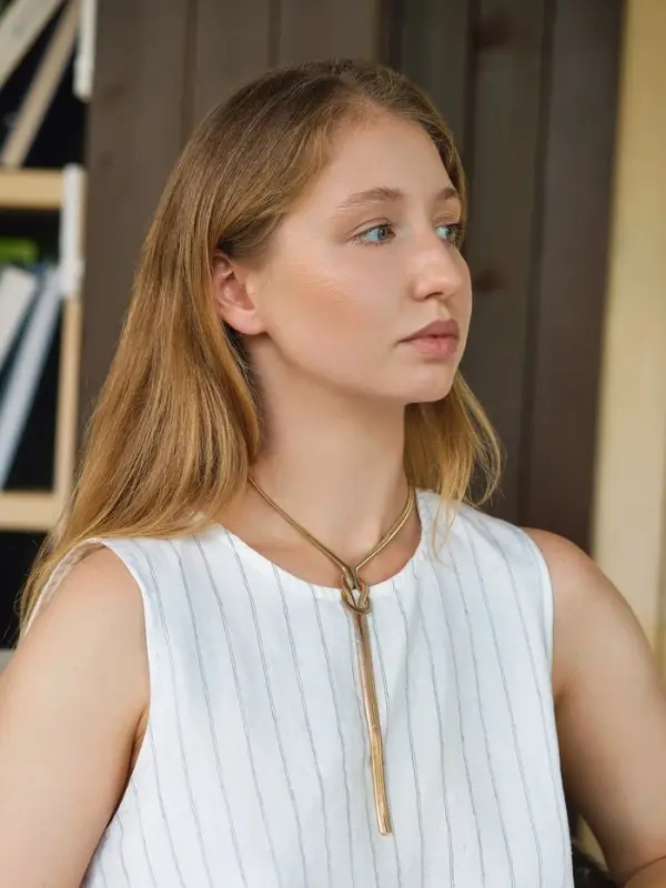 Кулон &laquo;Галстук узел&raquo;, цвет золото