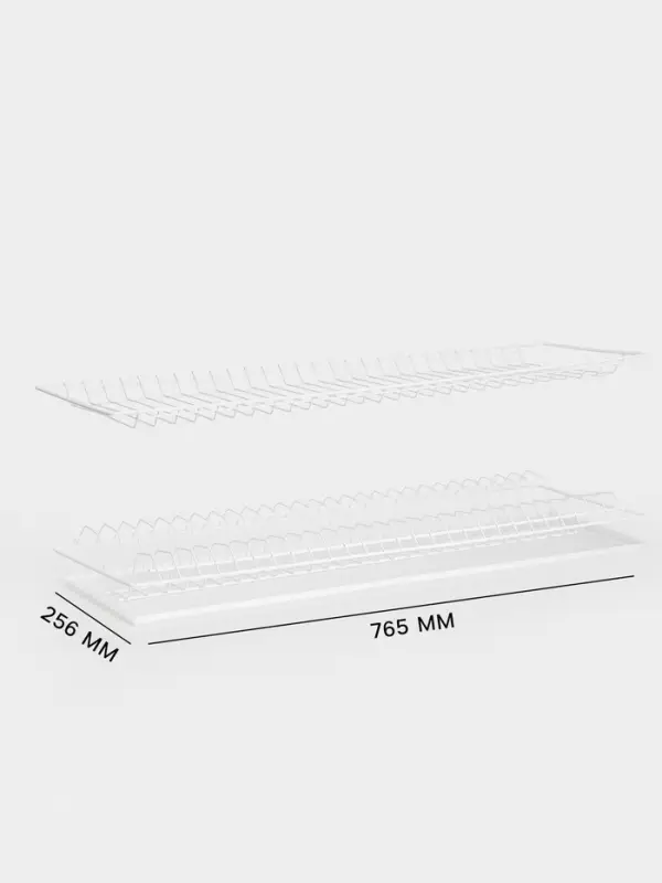 Сушилка для посуды с поддоном для шкафа 80 см, 76.5&times;25.6 см, белая