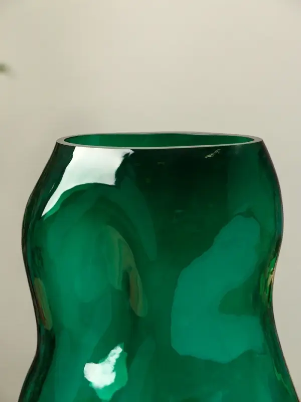 Ваза стекло настольная  Ваза стекло настольная "Шерил" 27х16 см, зелёный