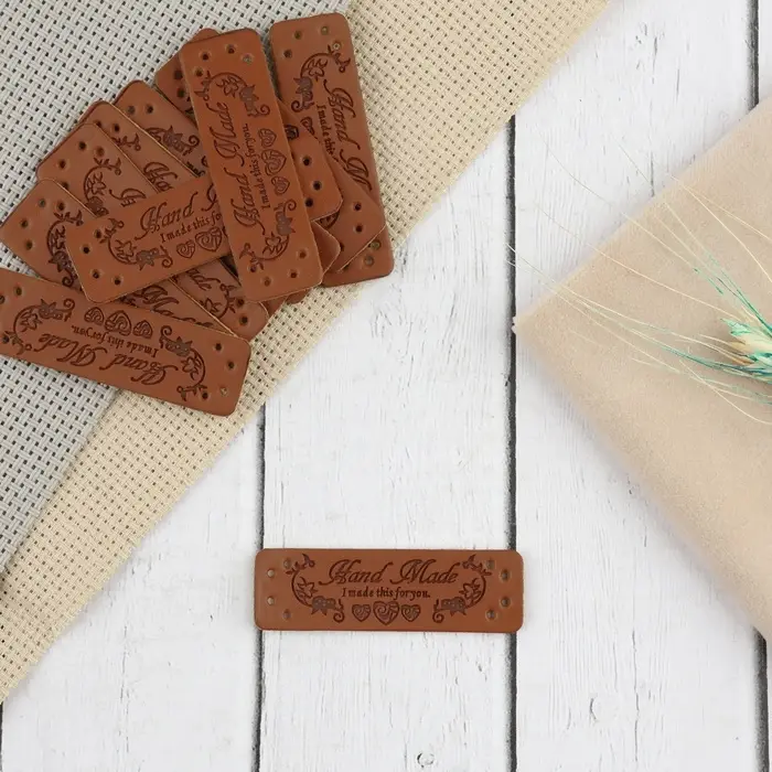 Набор нашивок «Hand made», 5 × 1,5 см, 10 шт Набор нашивок «Hand made», 5 × 1,5 см, 10 шт
