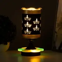 Аромалампа электрическая RISALUX &laquo;Фигура&raquo;, подсветка, RGB, E14, 40 Вт, RGB, чёрная, 10&times;10&times;24.5 см