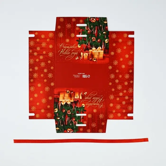 Бонбоньерка новогодняя «Новогодняя классика », 10 х 5.5 х 5.5 см Бонбоньерка новогодняя «Новогодняя классика », 10 х 5.5 х 5.5 см