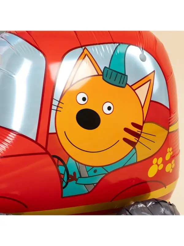 Воздушный шар фольгированный 3D 29 Воздушный шар фольгированный 3D 29" «Три Кота. Компот в машине»