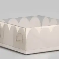Коробка для печенья, белая, 7×7×3 см