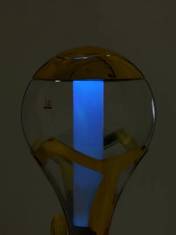 Башня пивная &laquo;Шар&raquo;, колба 3 л, ёмкость для льда, подсветка, пластик, золотистая