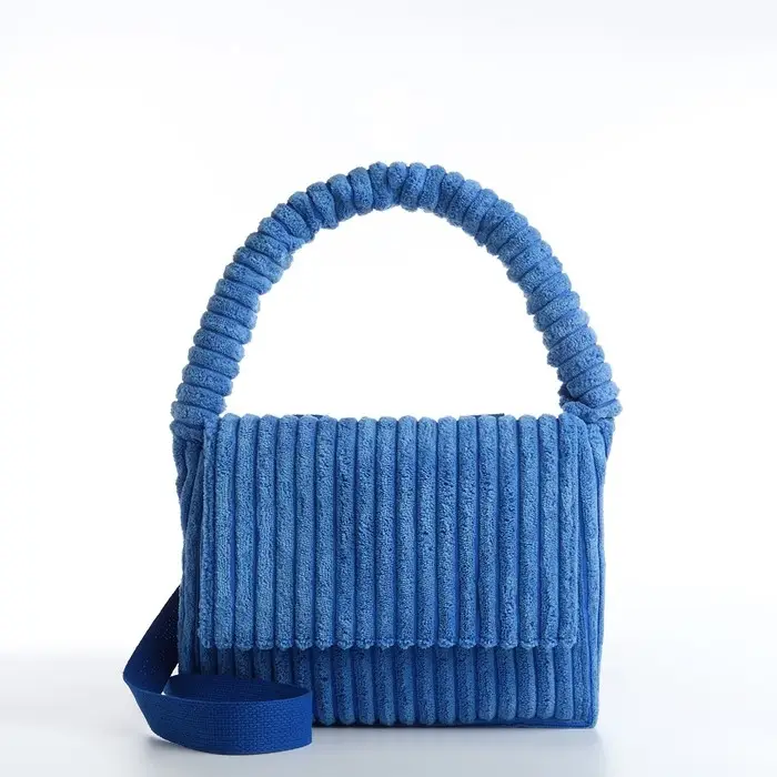 Сумка молодёжная на магните, 25.5&times;4.5&times;18.5 см, голубая