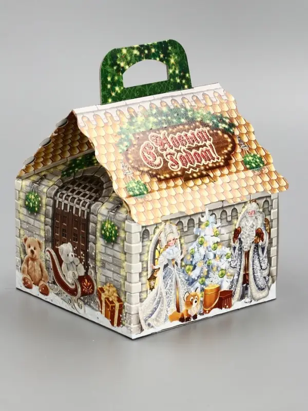 Подарочная новогодняя коробка «Новогодний шарм», для сладких подарков, 16×16×22 см Подарочная новогодняя коробка «Новогодний шарм», для сладких подарков, 16×16×22 см