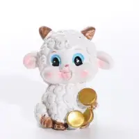 Фигурка полистоун &laquo;Бараш - кудряш с сундуком&raquo;, 4.5&times;3.5&times;4 см, МИКС