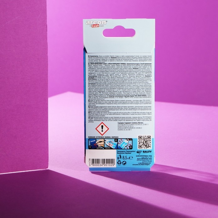 Ароматизатор на зеркало Areon Refreshment гелевый, черный кристалл 704-025-902 Ароматизатор на зеркало Areon Refreshment гелевый, черный кристалл 704-025-902