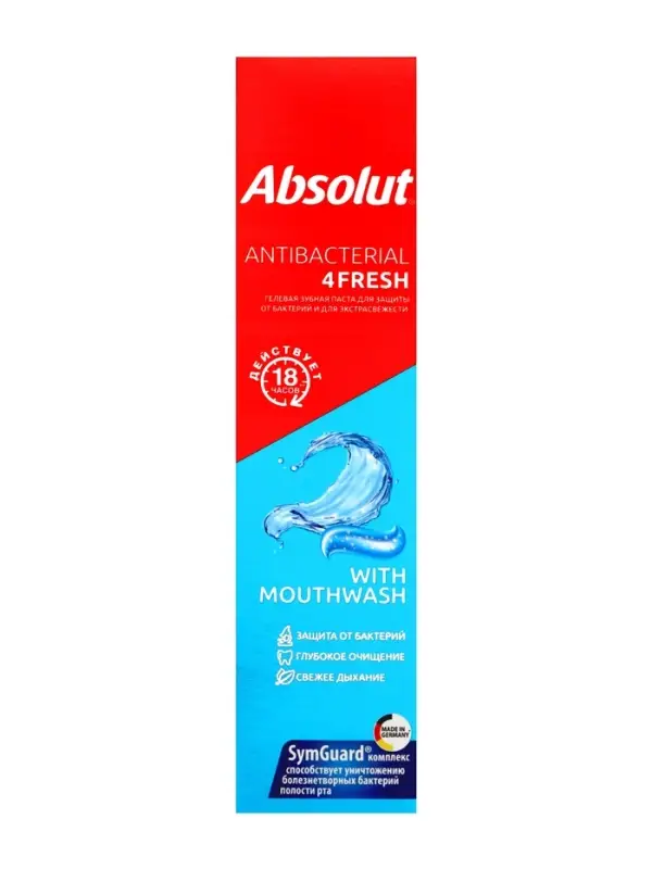 Зубная паста &laquo;ABSOLUT&raquo; antibacterial 4FRESH, 110 г