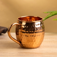Кружка рельефная, медь 13х8х9,5 см