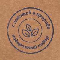 Коробка подарочная складная крафтовая, упаковка, «C заботой», 21 х 15 х 5 см