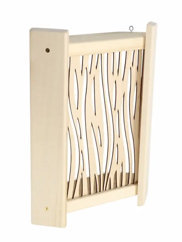 Абажур угловой для бани и сауны &laquo;Стебли&raquo;, 38&times;29&times;10.5 см, деревянный, со вставкой