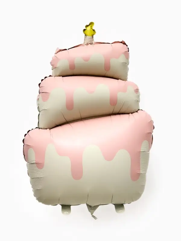 Воздушные шары "Розовый тортик" фольга, латекс, набор 12 штук