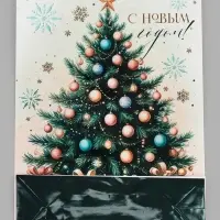 Пакет подарочный ламинированный &laquo;С Новым годом&raquo;, L 28&times;38&times;9 см