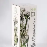 Ваза &laquo;Сангрия&raquo;, жемчуг, h=26 см, стекло, бежевая