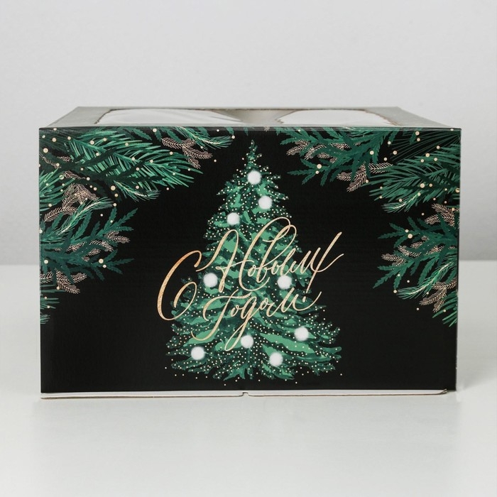 Коробка для торта «С новым годом!», 30 х 30 х 19 см Коробка для торта «С новым годом!», 30 х 30 х 19 см