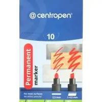 Маркер перманентный Centropen 8566, красный, узел 5.0 мм, линия 2.5 мм