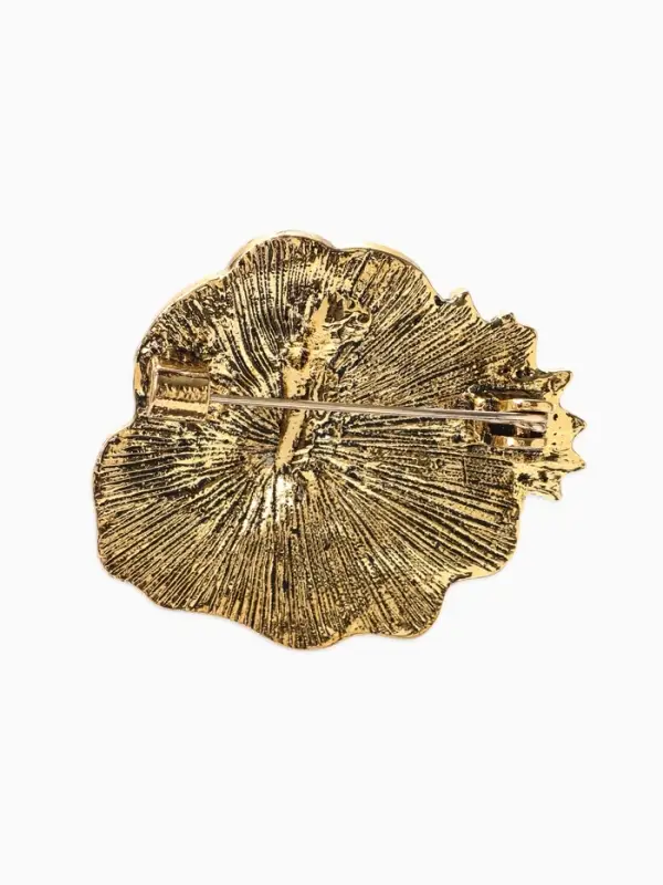 Брошь &laquo;Лягушка&raquo; на лотосе, цвет зелёно-розовый в черненом золоте