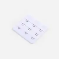 Застёжка для бюстгальтера, удлинитель, 3 ряда 3 крючка, 5×5.5 см, белая