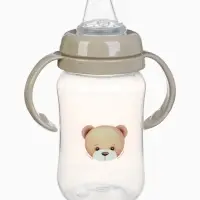 Поильник - непроливайка «Baby Bear» с силиконовым носиком, 270 мл., цвет бежевый Mum&Baby