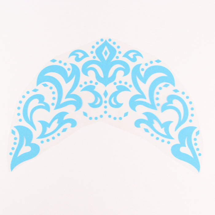 Термотрансфер «Морозный узор», набор 6 шт., цвет синий с серебром Термотрансфер «Морозный узор», набор 6 шт., цвет синий с серебром