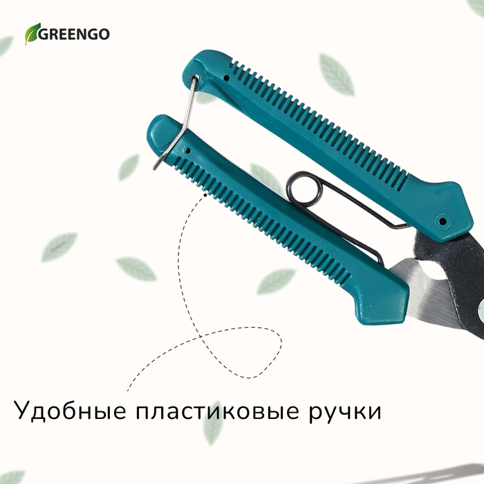Ножницы садовые, 7 Ножницы садовые, 7" (18 см), с пластиковыми ручками, Greengo