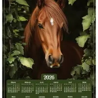Календарь настенный 2026 «Конь», А4 Календарь настенный 2026 «Конь», А4